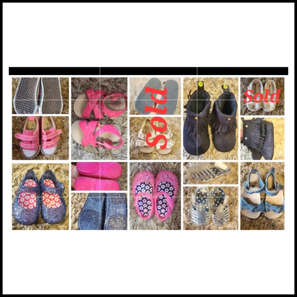 Size 3 (6-12 mo) Girls Shoe Bundle